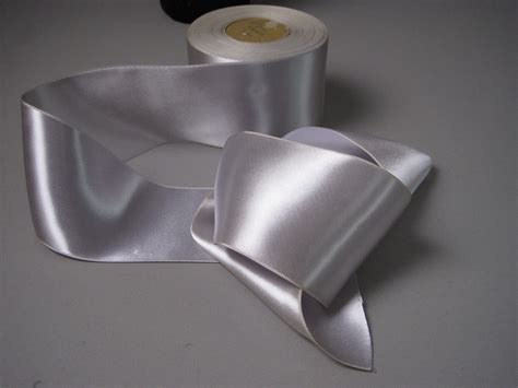 metallic silver ribbon